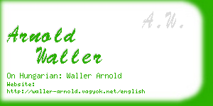 arnold waller business card